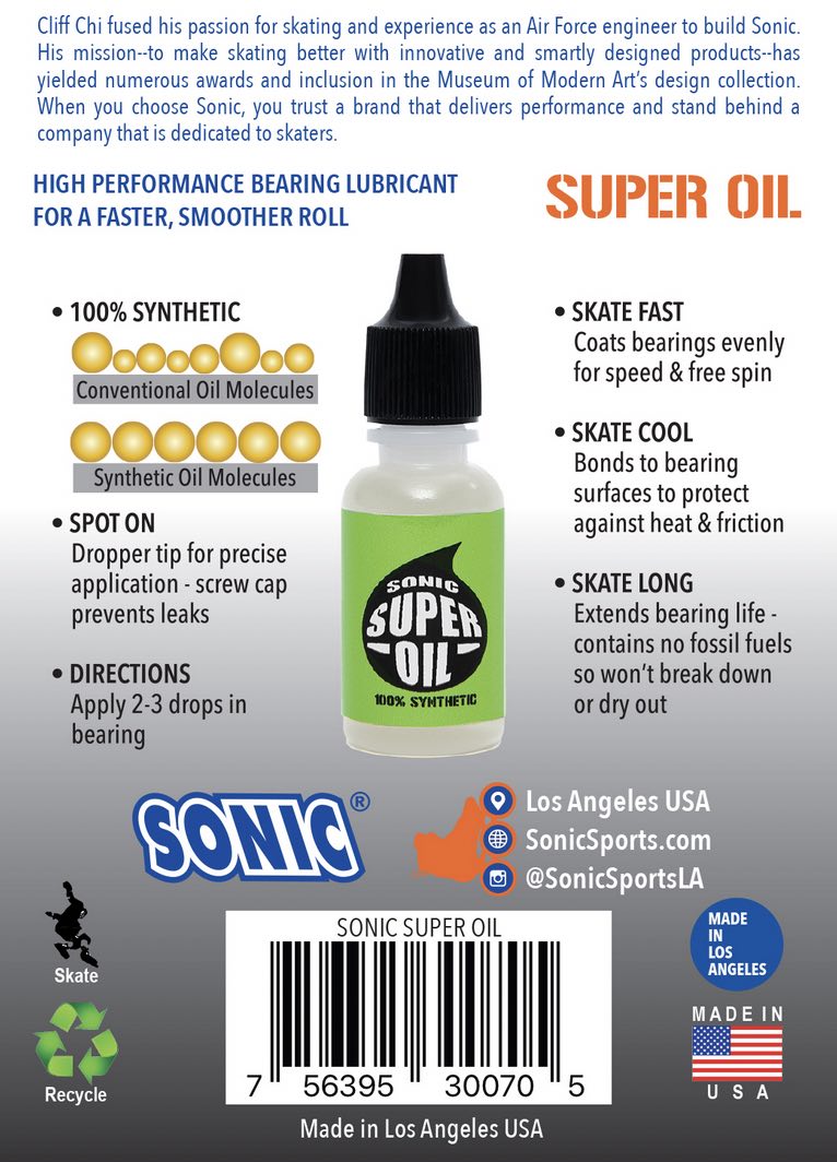 Sonic Super Oil Specifications